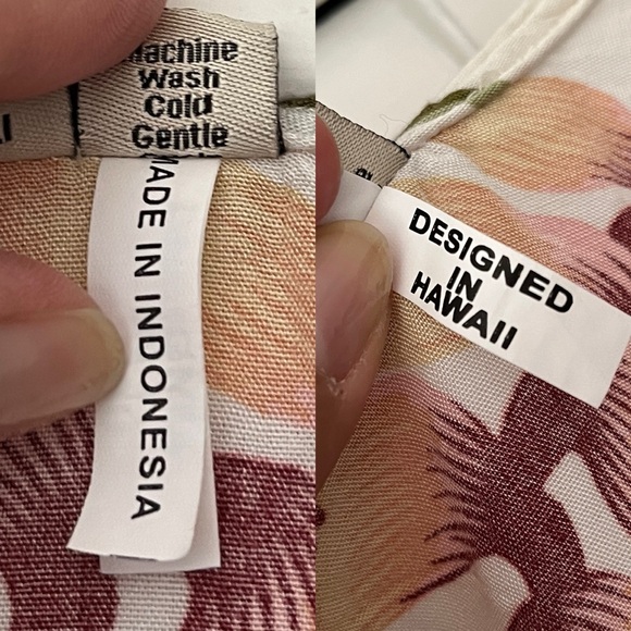 Hawaii Hangover Tropical print one size summer top drawstring waist adjustable - Picture 8 of 9